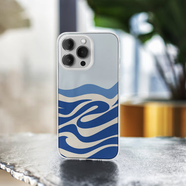 deep ocean blue marine life clear iPhone case
