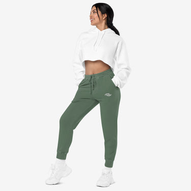 model wearing READY NEVER CALI WASH JOGGERS with side slash pockets