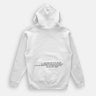 white hoody warm with paragraph on the back