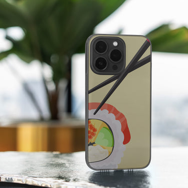 SUSHI roll and chopstick IPHONE CLEAR CASE 