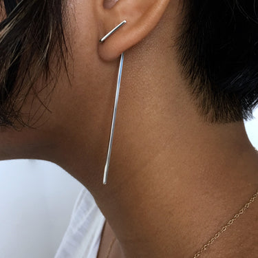 sterling silver minimalist earring
