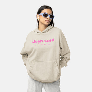 heavy weight fleece fabric hoodie with letter graphic on front depressed hoodie
