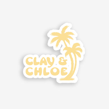 clay and Chloe palm trees sticker