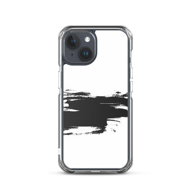 simple design black and white clear iPhone case