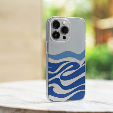 ocean waves abstract clear iPhone case