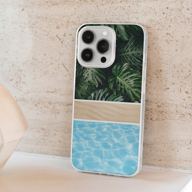 poolside clear iPhone case for iPhone 15 pro