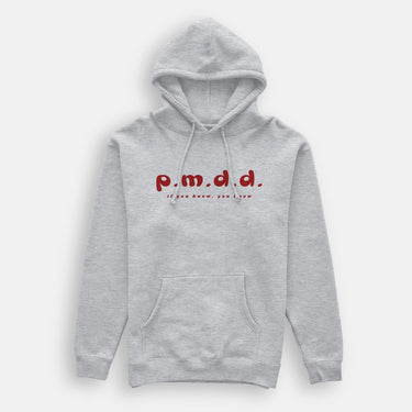 mental awareness heather gray hoody letter graphic pmdd kangaroo pocket