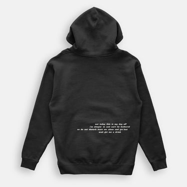 oversize hoody with sayings on the back