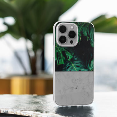 green and white clear iPhone case