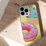 bright colorful donut and cupcake clear iPhone 15 pro clear case