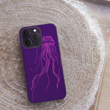 NEON JELLY fish IPHONE 15 pro CLEAR CASE