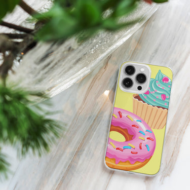 pink donut and cupcake clear iPhone 12 pro clear case