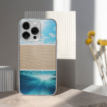 beach day clear iPhone case 15 pro