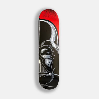 Darth Vader hand painted on skateboard for wall art