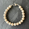 NATURAL FOSSIL JASPER BEAD BRACELET