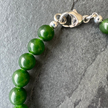 close up view of JADE BEAD BRACELET