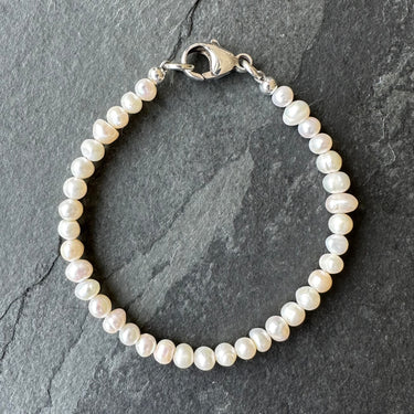 FRESHWATER PEARL BEAD BRACELET handcrafted for men