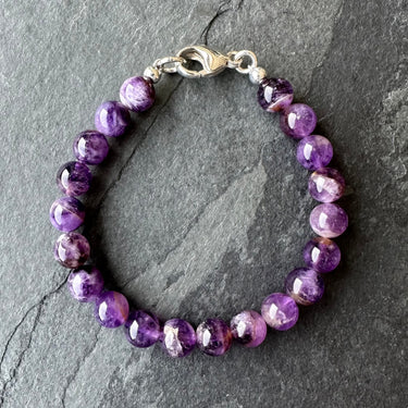 8mm amethyst bead bracelet for men