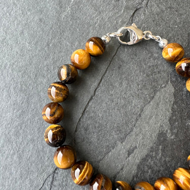 TIGER'S EYE BEAD BRACELET for men