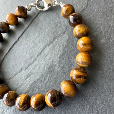 brown TIGER'S EYE BEAD BRACELET