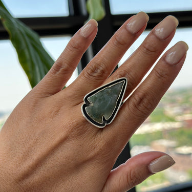 GREEN ARROWHEAD FOSSATO RING