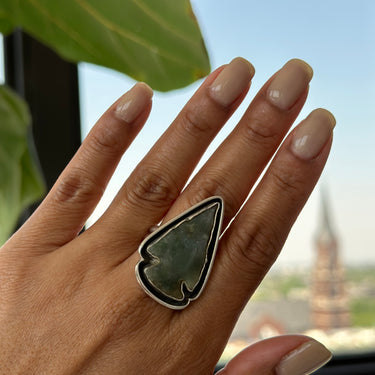 GREEN ARROWHEAD FOSSATO RING