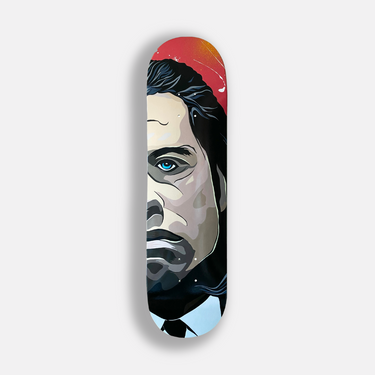 John travolta pop art pulp fiction movie skateboard wall art