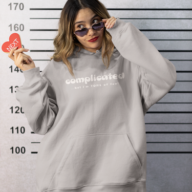 oversized hoodie with letter graphics on the front