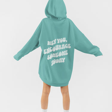 oversized hoodie affirmation hoodie on the back of seafood hoodie