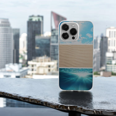 ocean wave clear iPhone case