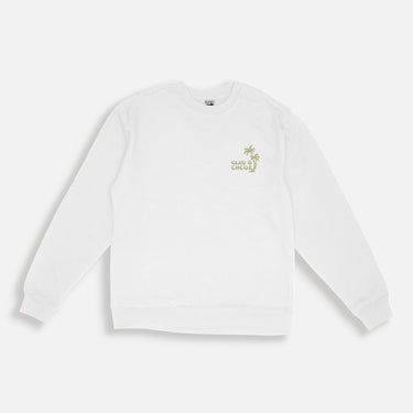 white black palm crewneck sweatshirt clay and chloe