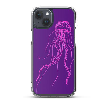 NEON JELLY fish IPHONE 14 CLEAR CASE