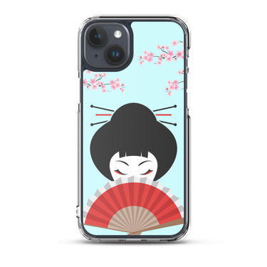 GEISHA and cherry blossom IPHONE CLEAR CASE 13