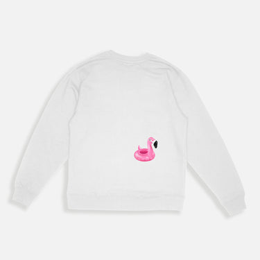 flamingo graphic on crewneck