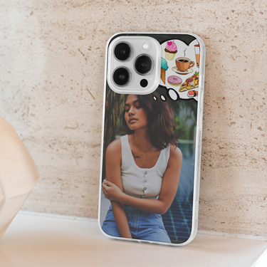 foodie inspired clear iPhone case