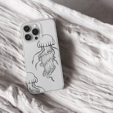 minimalist JELLYFISH IPHONE 15 CLEAR CASE 