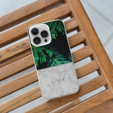 monstera plant clear iPhone case