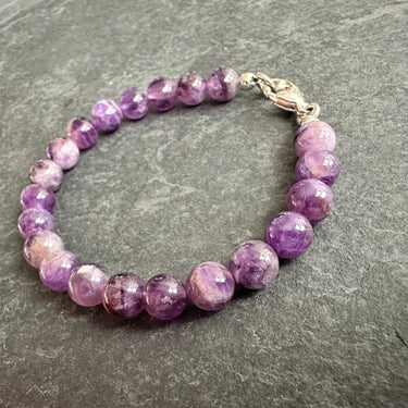 8mm amethyst purple bead bracelet for men