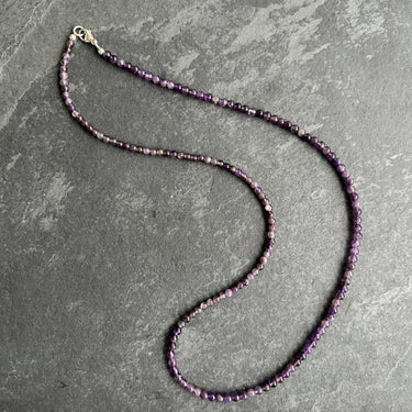 Amethyst Bead Necklace for men