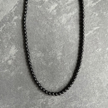 Black onyx Necklace, 6mm bead