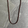 4mm BEAD NECKLACE WITH GARNET
