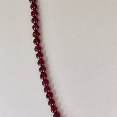 necklace for men with 4mm garnet beads