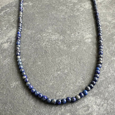 lapis lazuli gemstone beads necklace for him