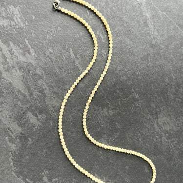 gift idea for minimalist men BEAD NECKLACE WITH YELLOW JADE