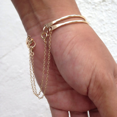 hammered bracelet for minimalist style
