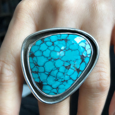 turquoise ring and sterling silver gift for her