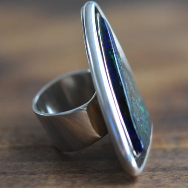 flat solid hand made ring