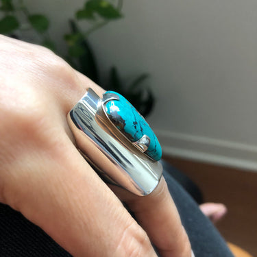 sterling silver shield ring