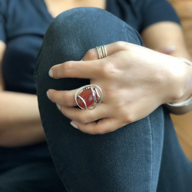 sterling silver wire wrap ring hand made