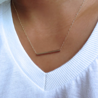 minimalist bar necklace